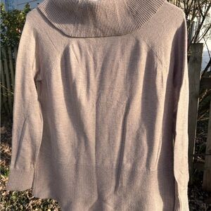 Cyrus Taupe Cowl Neck Sweater